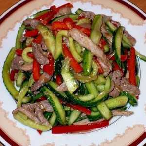 Salate s mesom: kuhanje recepata